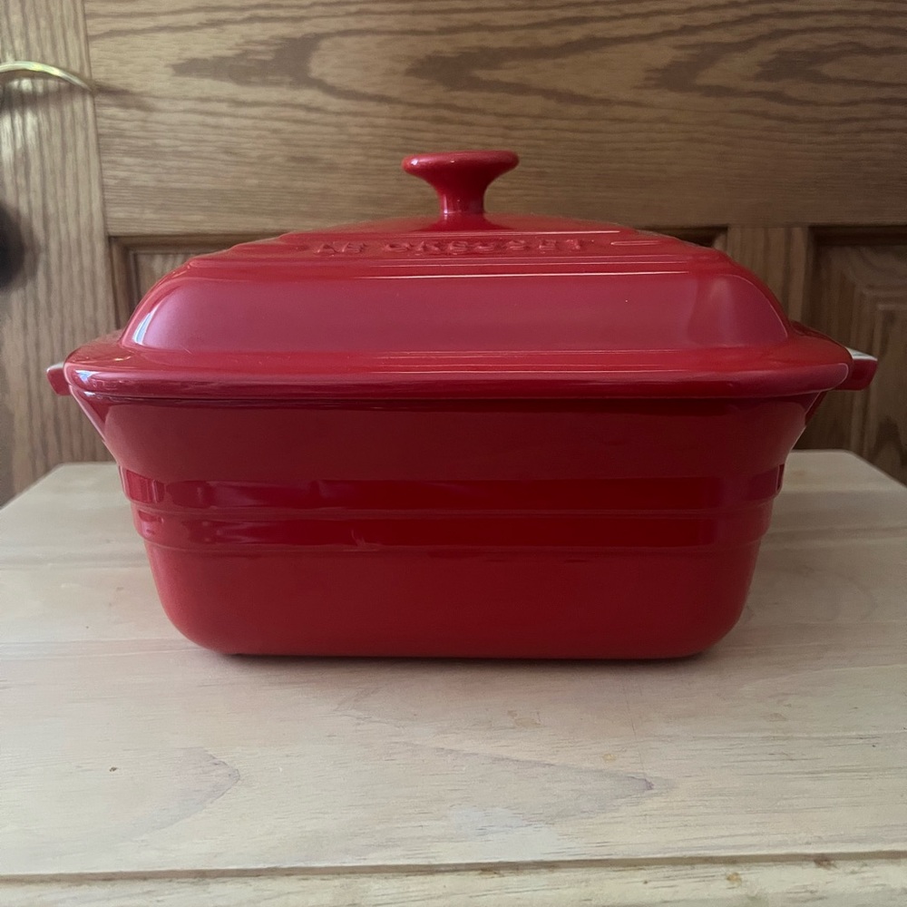 Red Le Creuset Baking Dish